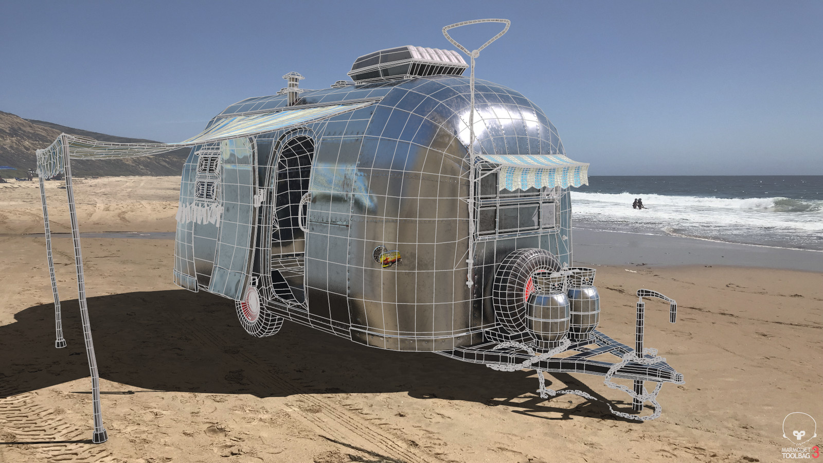 Final Camper with lighting and photo plate