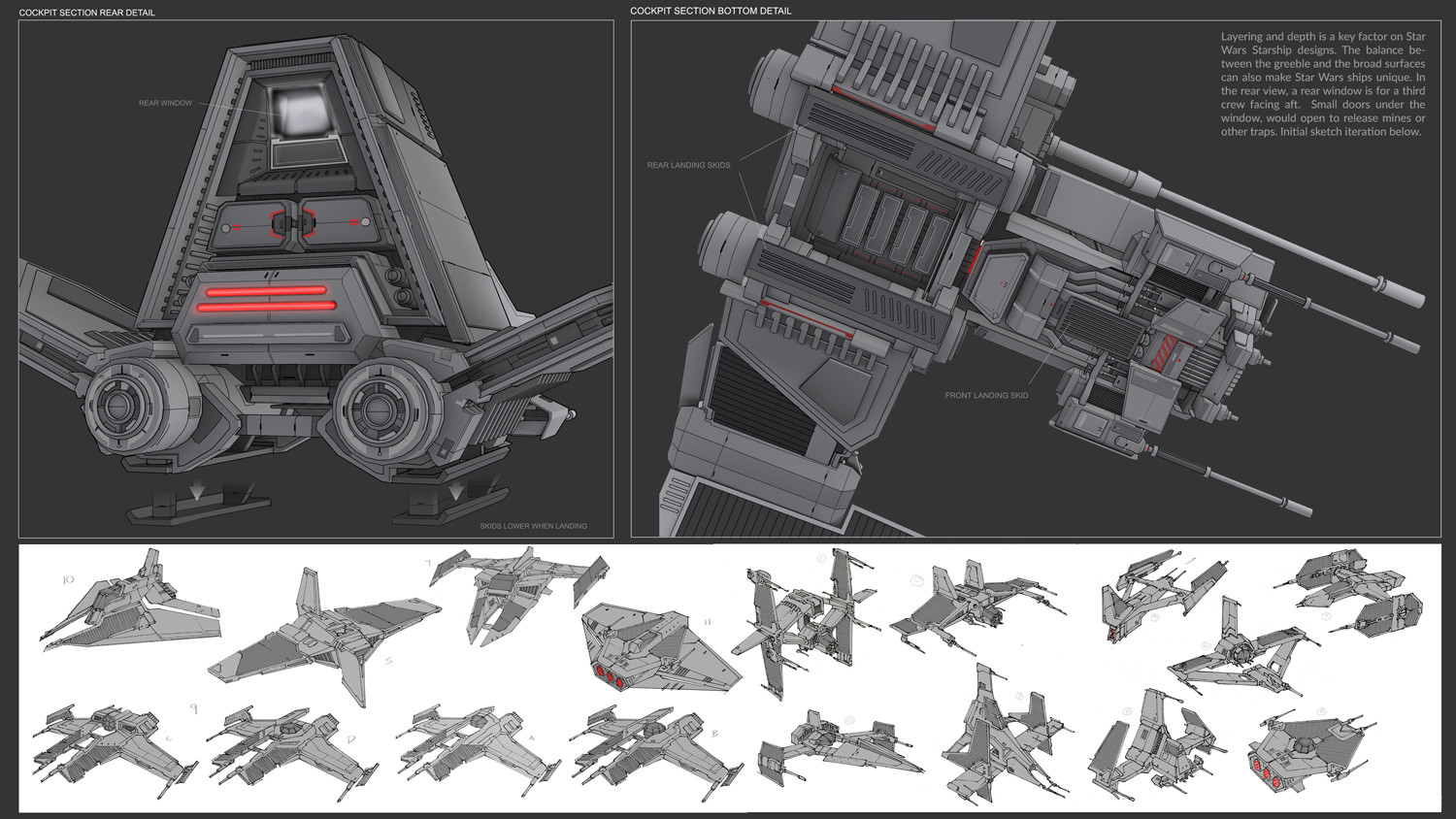 Christian A Piccolo Concept Art Star Wars The Old Republic Sith Fighter Process Breakdown