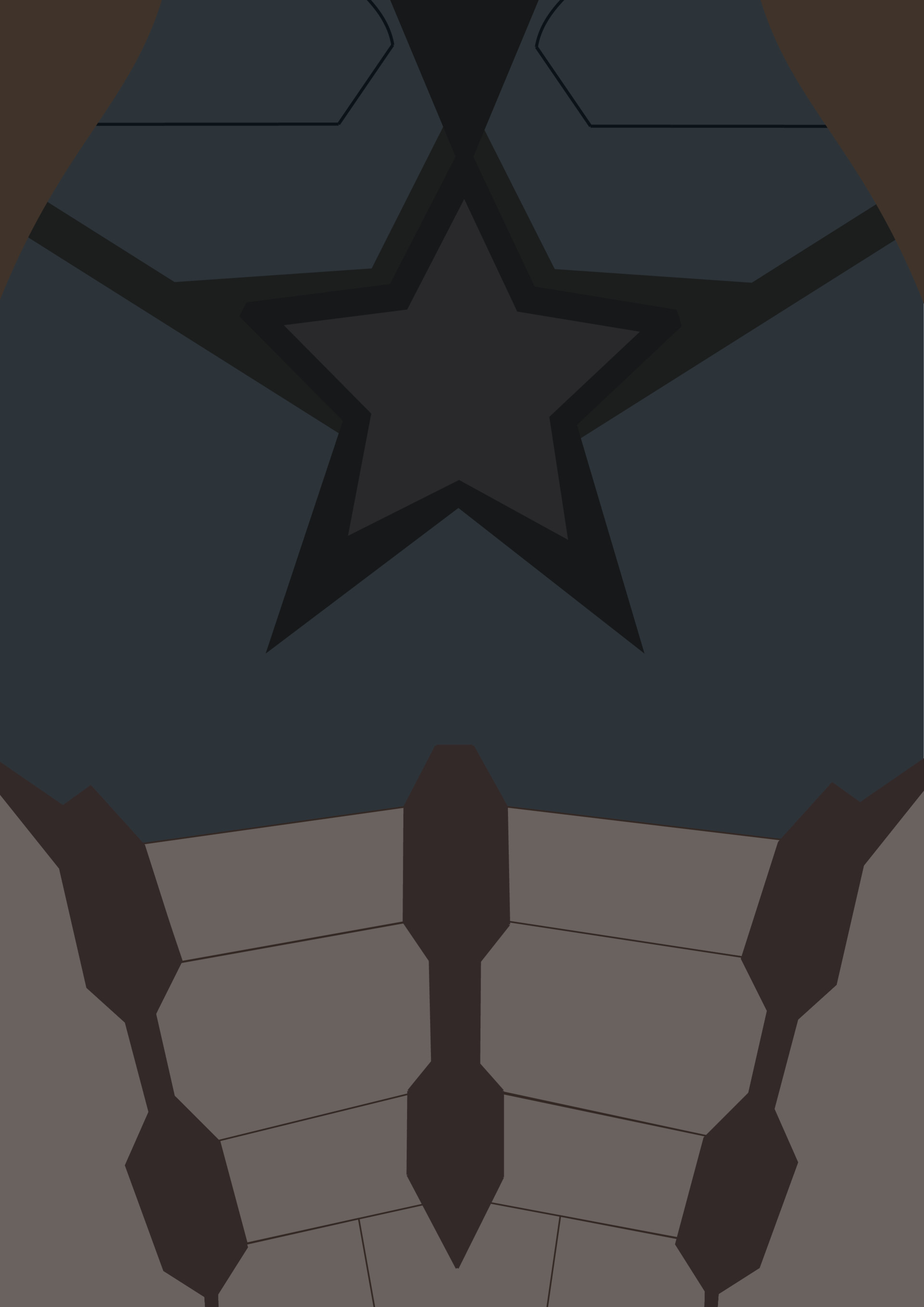 Artstation Captain America Minimalists Michael Wentworth