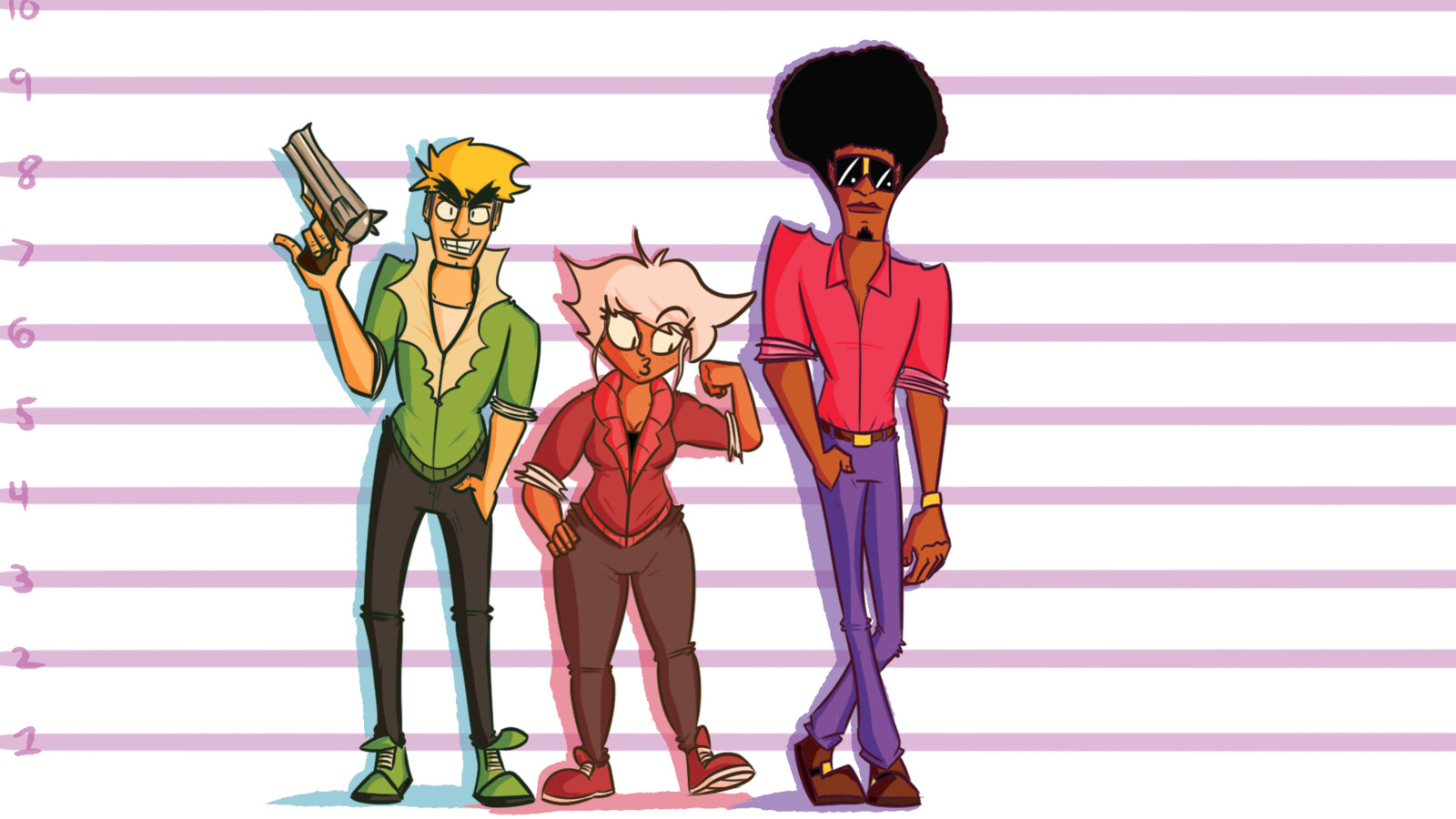 KISS+SHOT Character Sheets