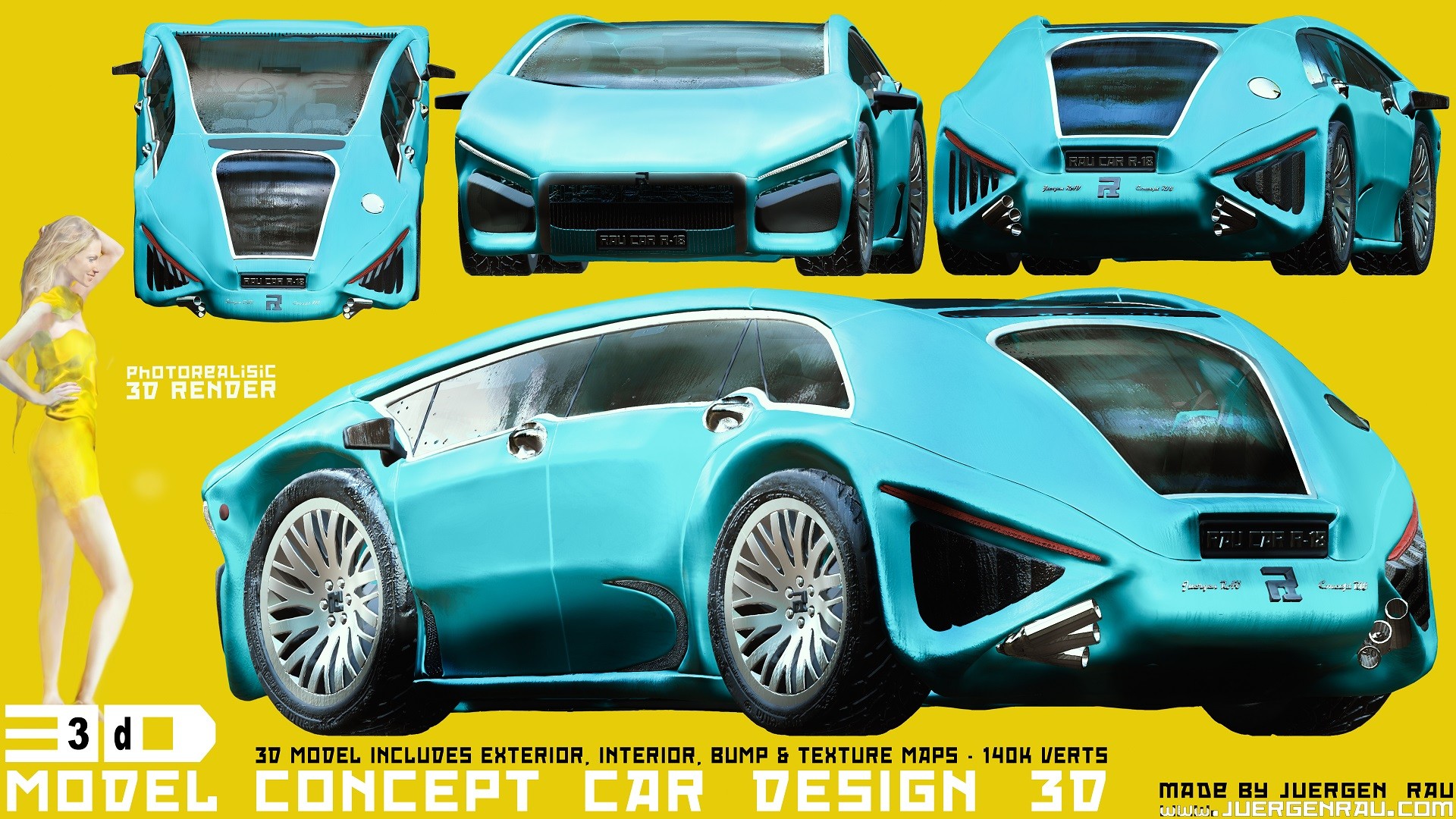 Artstation 0092 2018 03 01 3d Concept Car Model R18 Design
