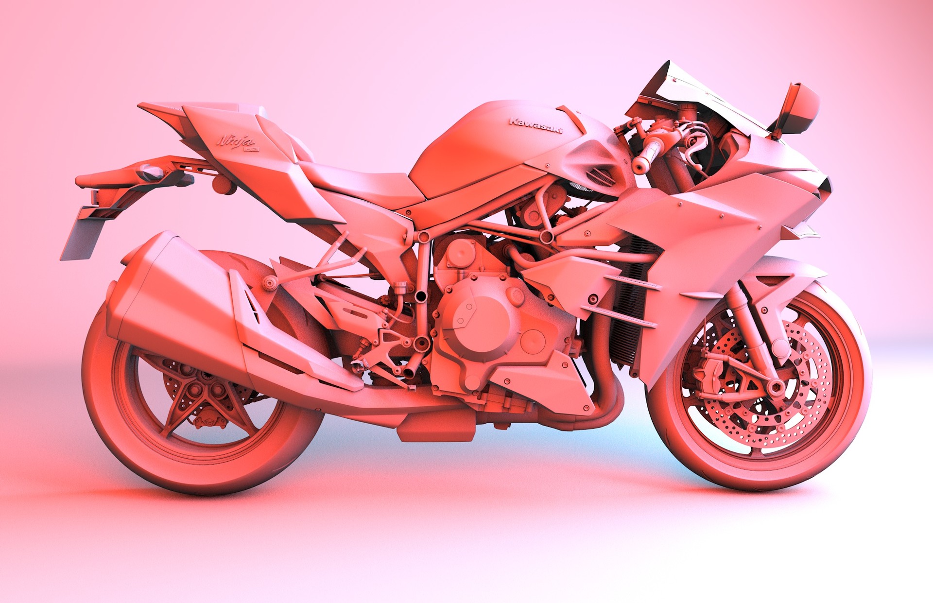 ArtStation - Kawasaki Ninja H2R 3D model, Ocs