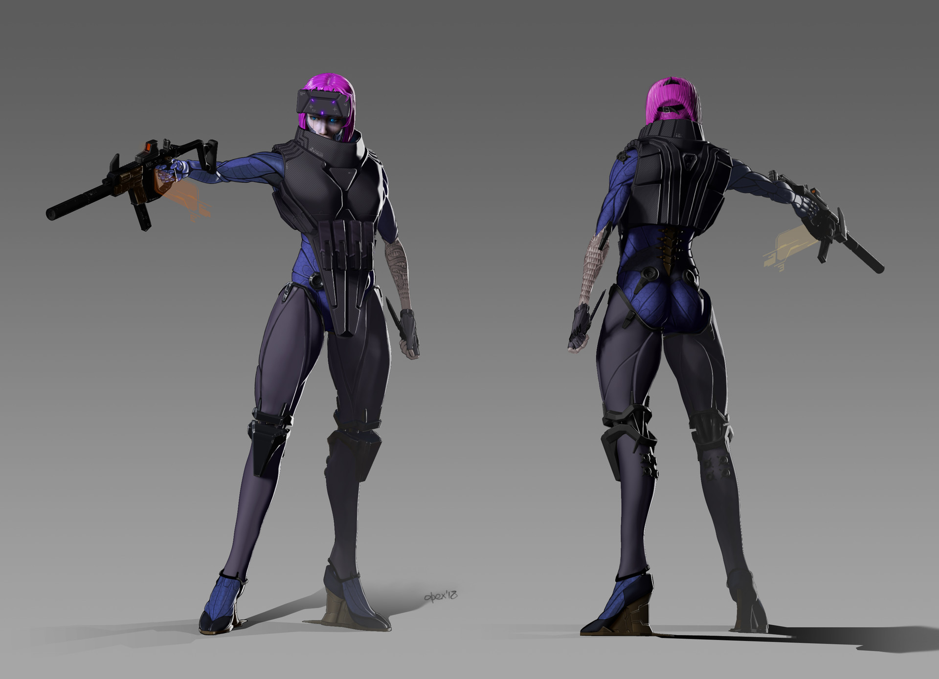 ArtStation - Io. Military cyborg scout.