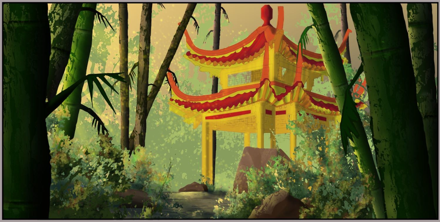 Artstation Shrine In A Bamboo Forest Violeta Rodriguez