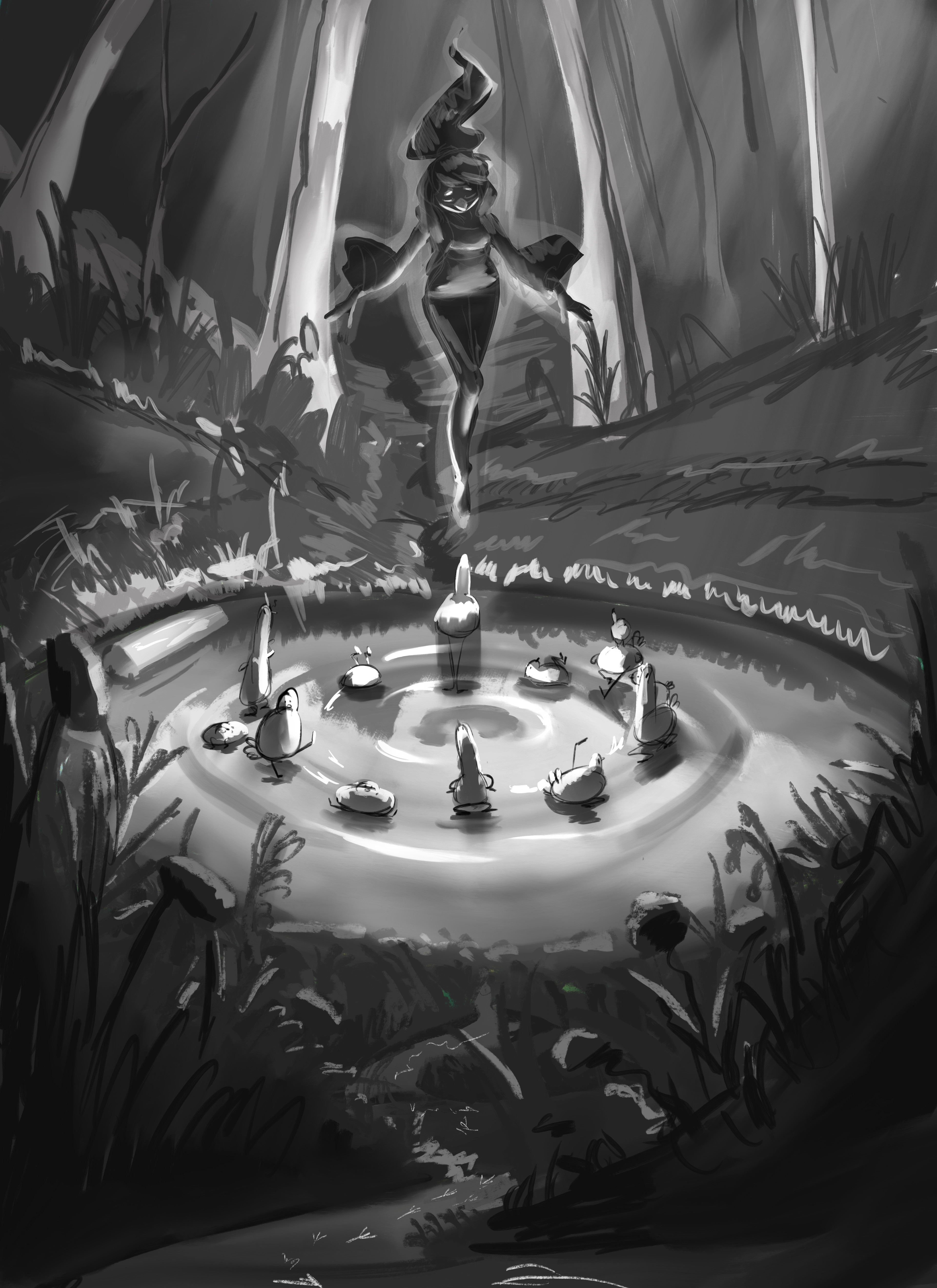 A girl and... What are those things?