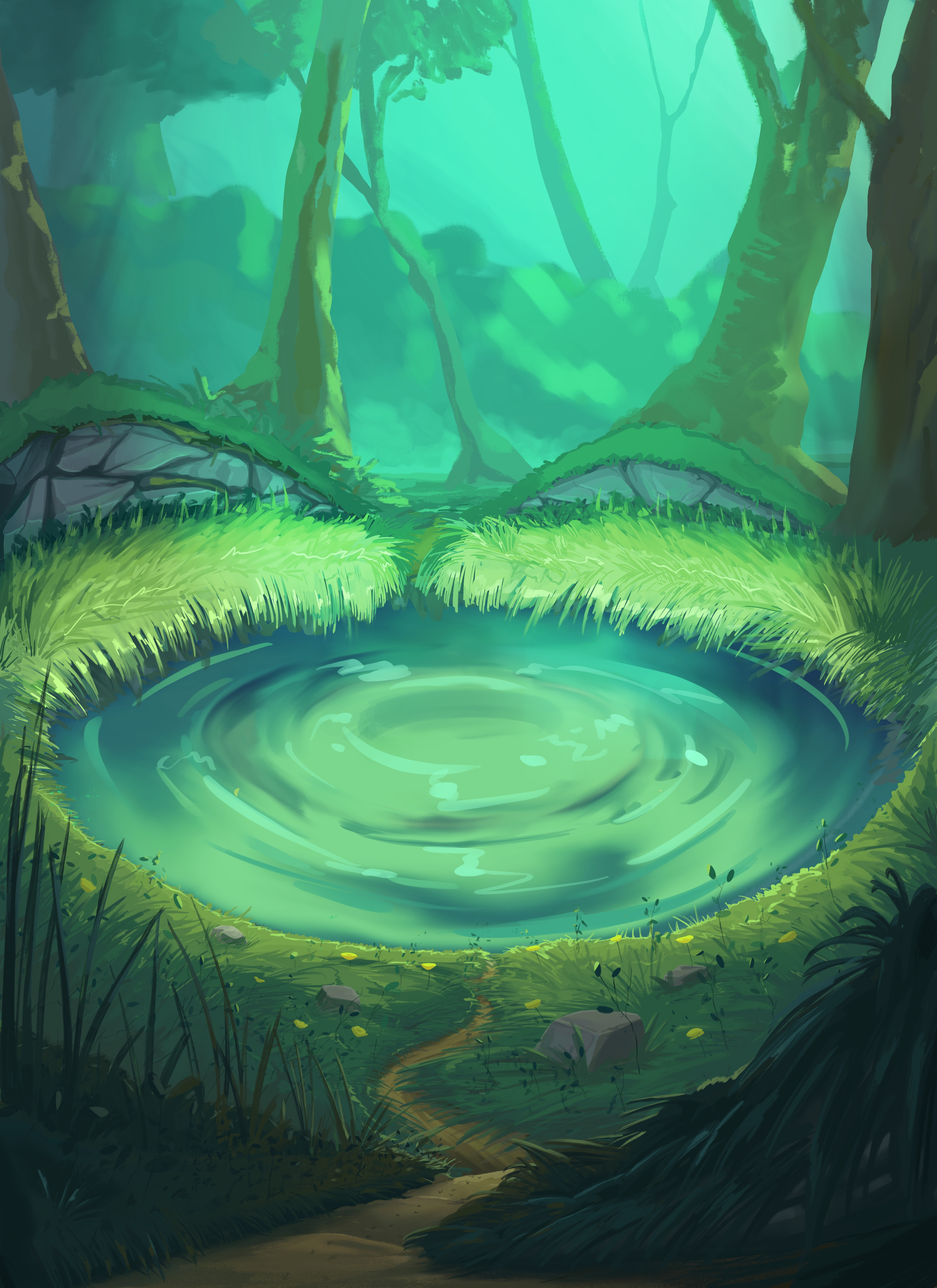 Oh... I like the pond