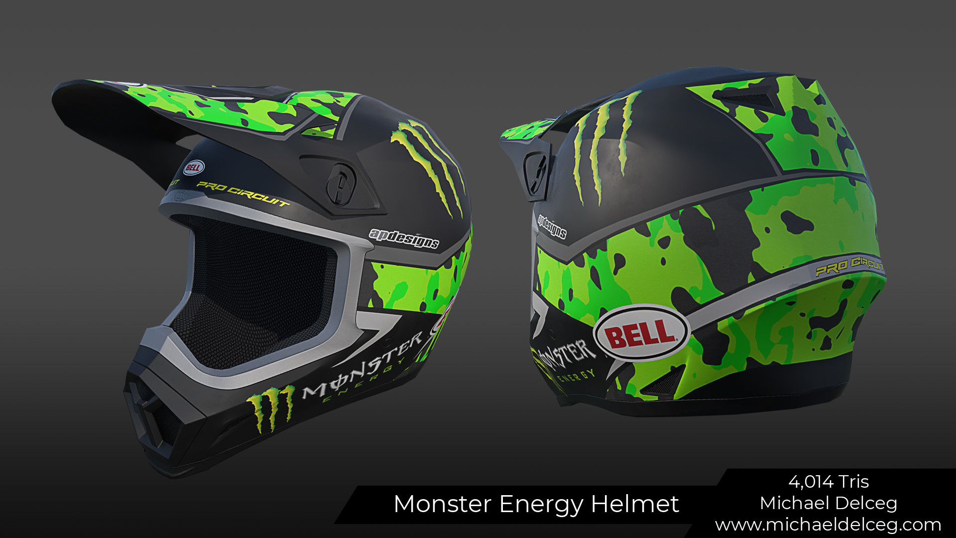 Artstation Monster Energy Helmet Michael Delceg