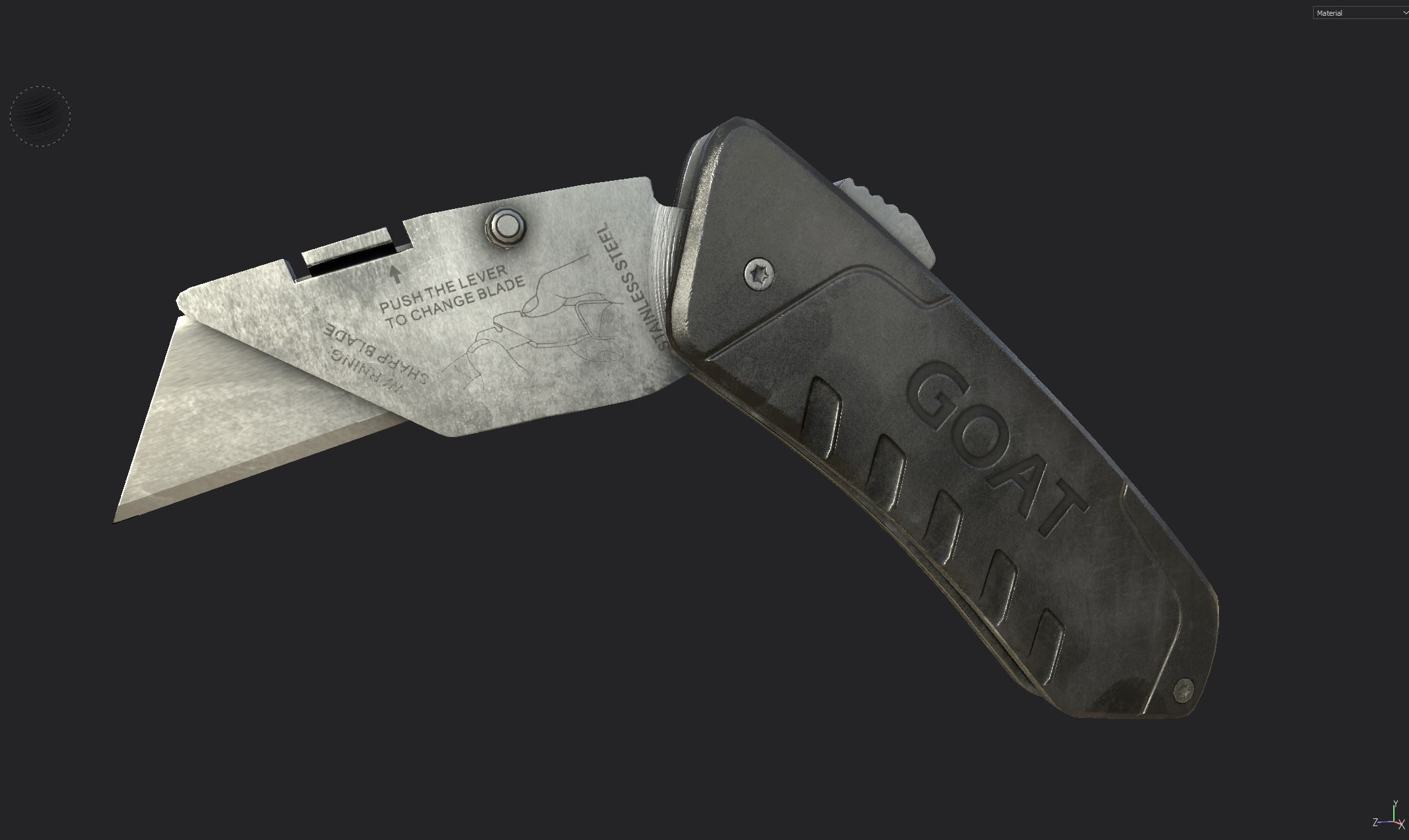 Box Cutter - Low poly textured 1