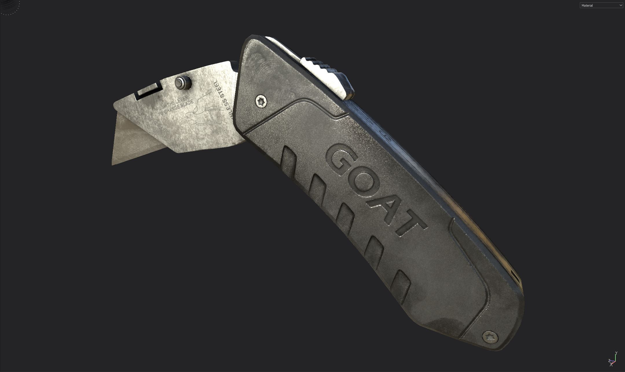 Box Cutter - Low poly textured 4