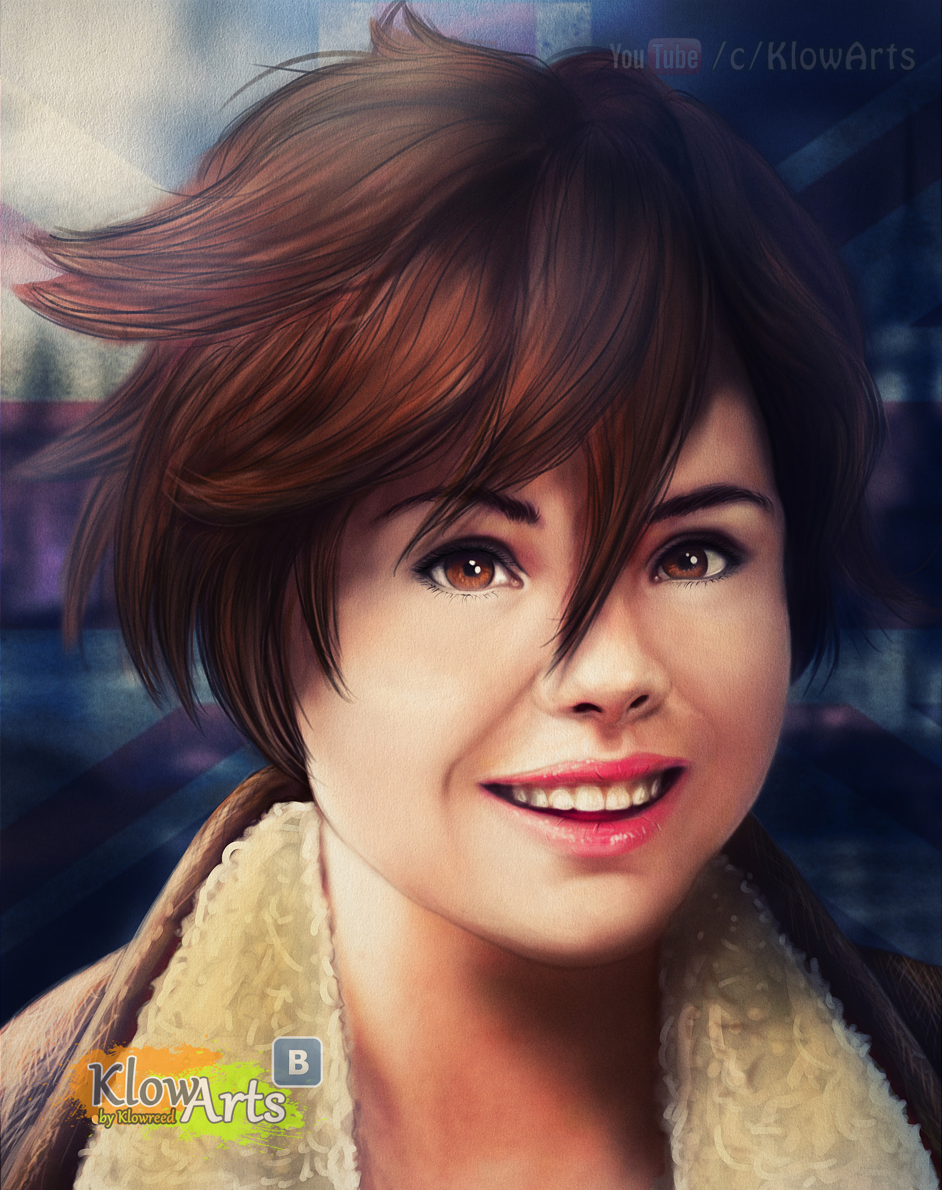 Artstation Tracer Overwatch Photoshop Digital Art