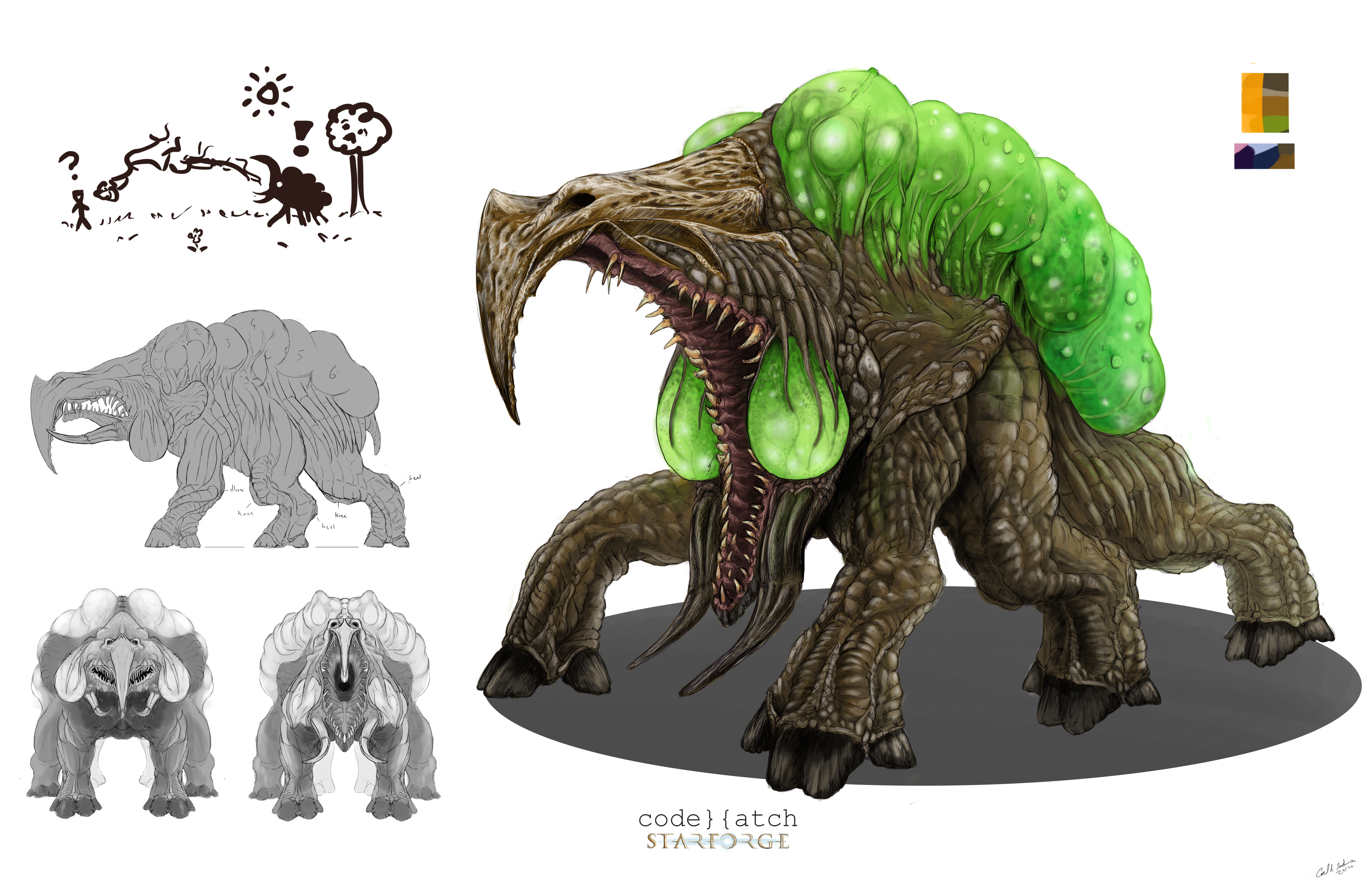 I critter I made a long time ago. It did not get implemented in the game, but was included in the art book with unused concepts.