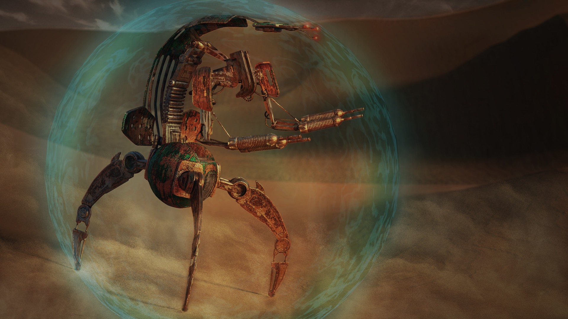 Artstation Starwars Droideka Harald Hjortsberg