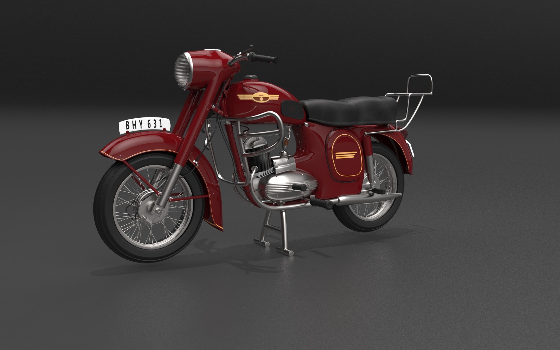 Artstation 3d Yezdi Bike Model Online3darts Classes
