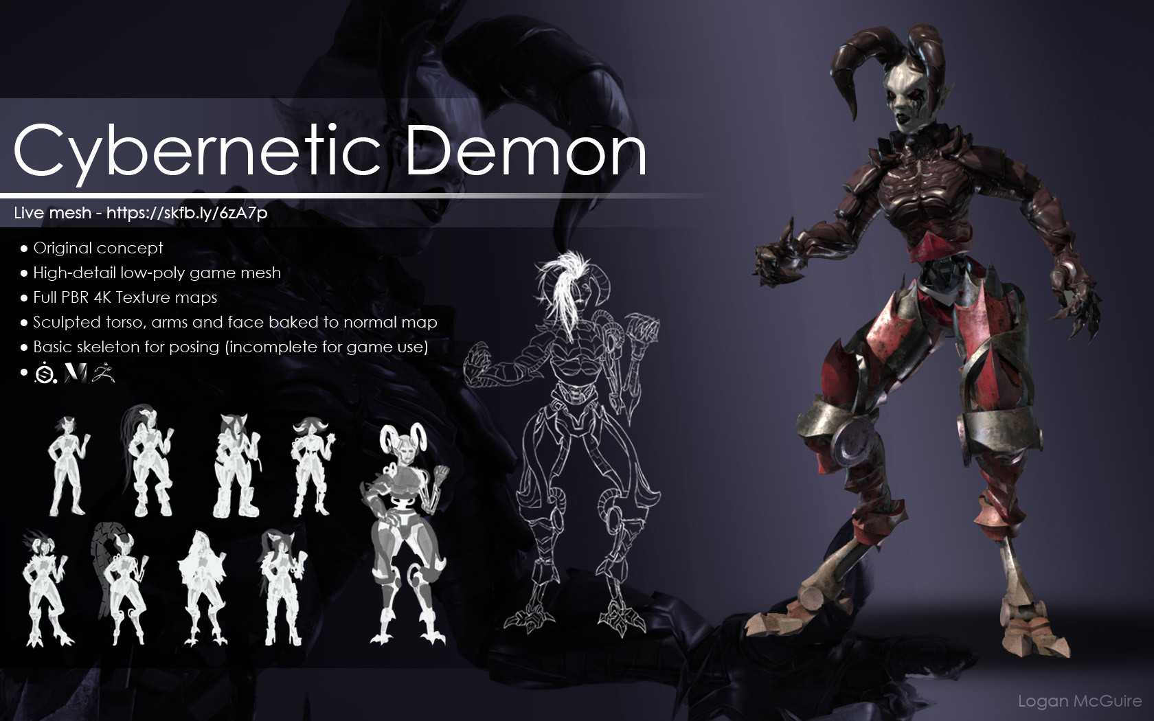 Artstation Cyber Demon Logan Mcguire