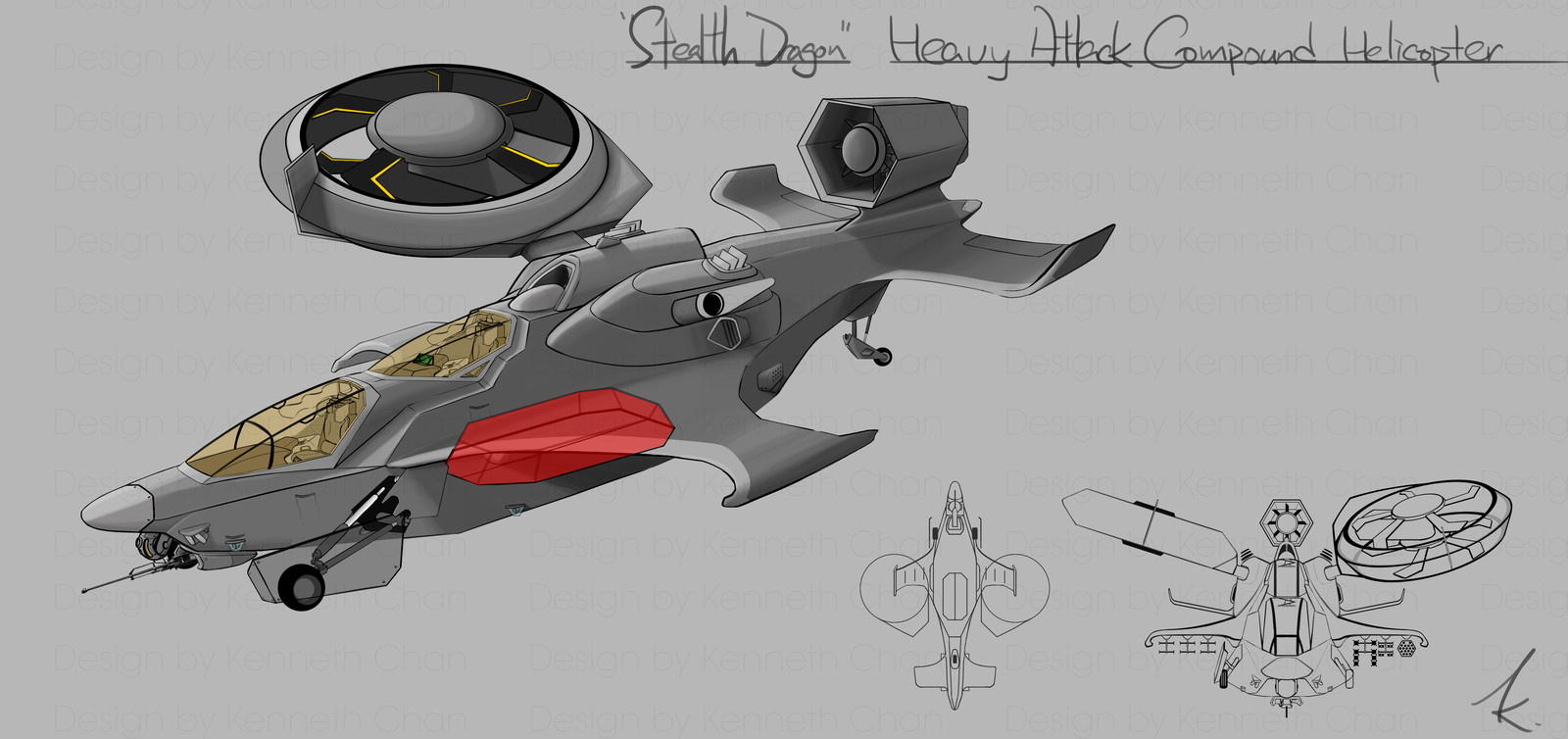 "Stealth Dragon" Heavy Attack Compound Helicopter
