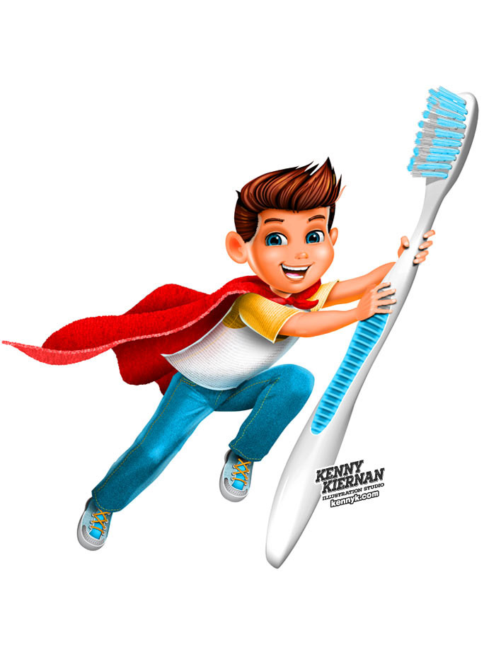 toothbrush cartoon character