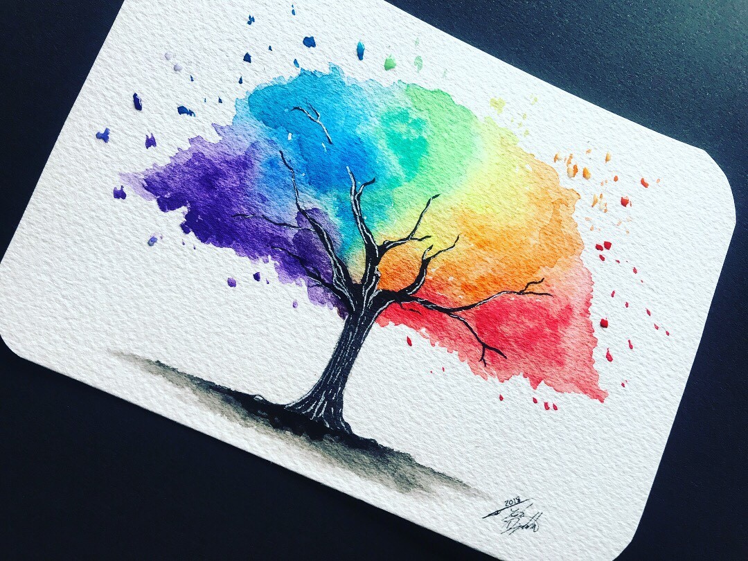 Artstation Rainbow Tree Faith Daignault