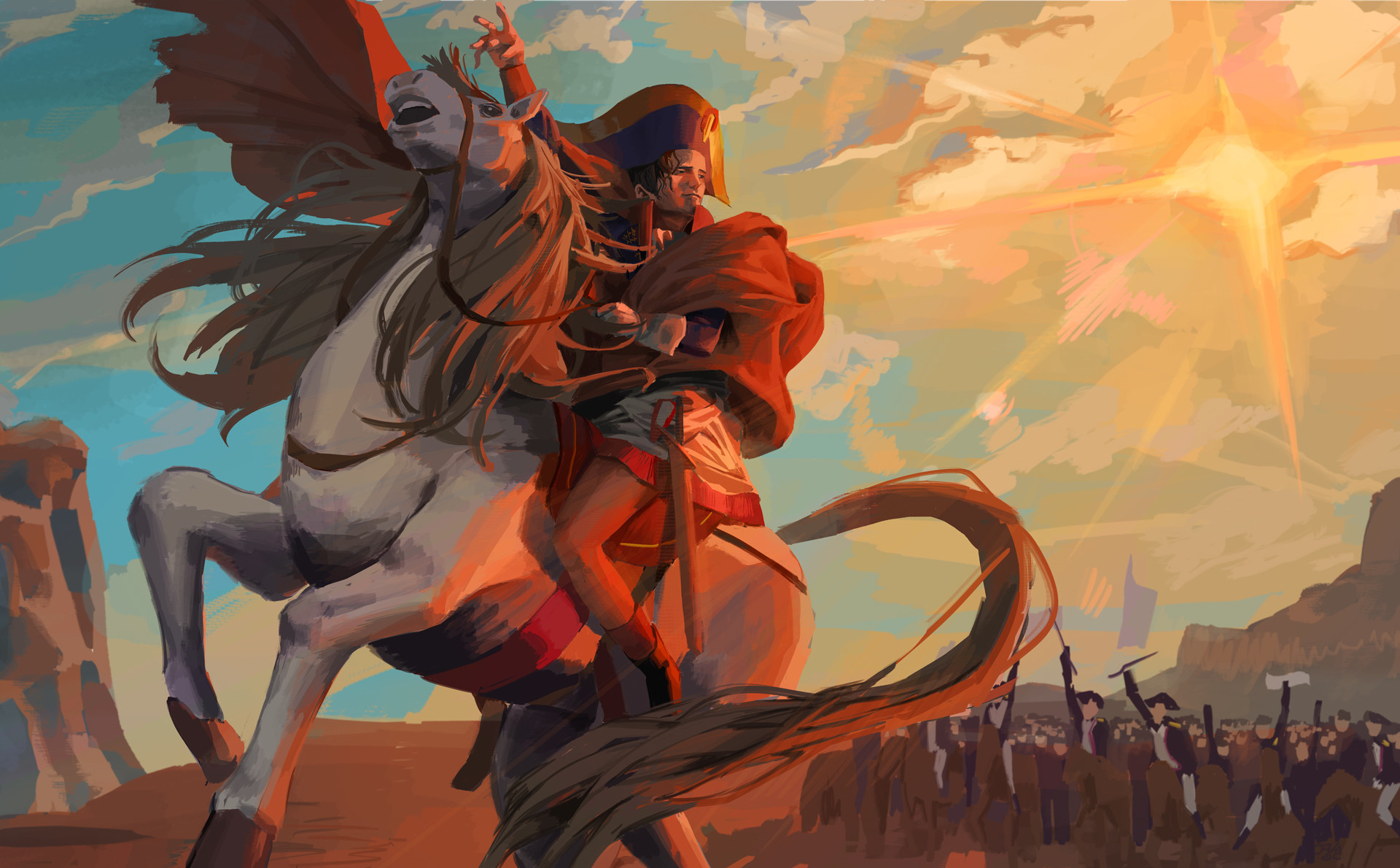 Artstation Napoleon Crossing The Alps Composition Change Young Sun Hwang