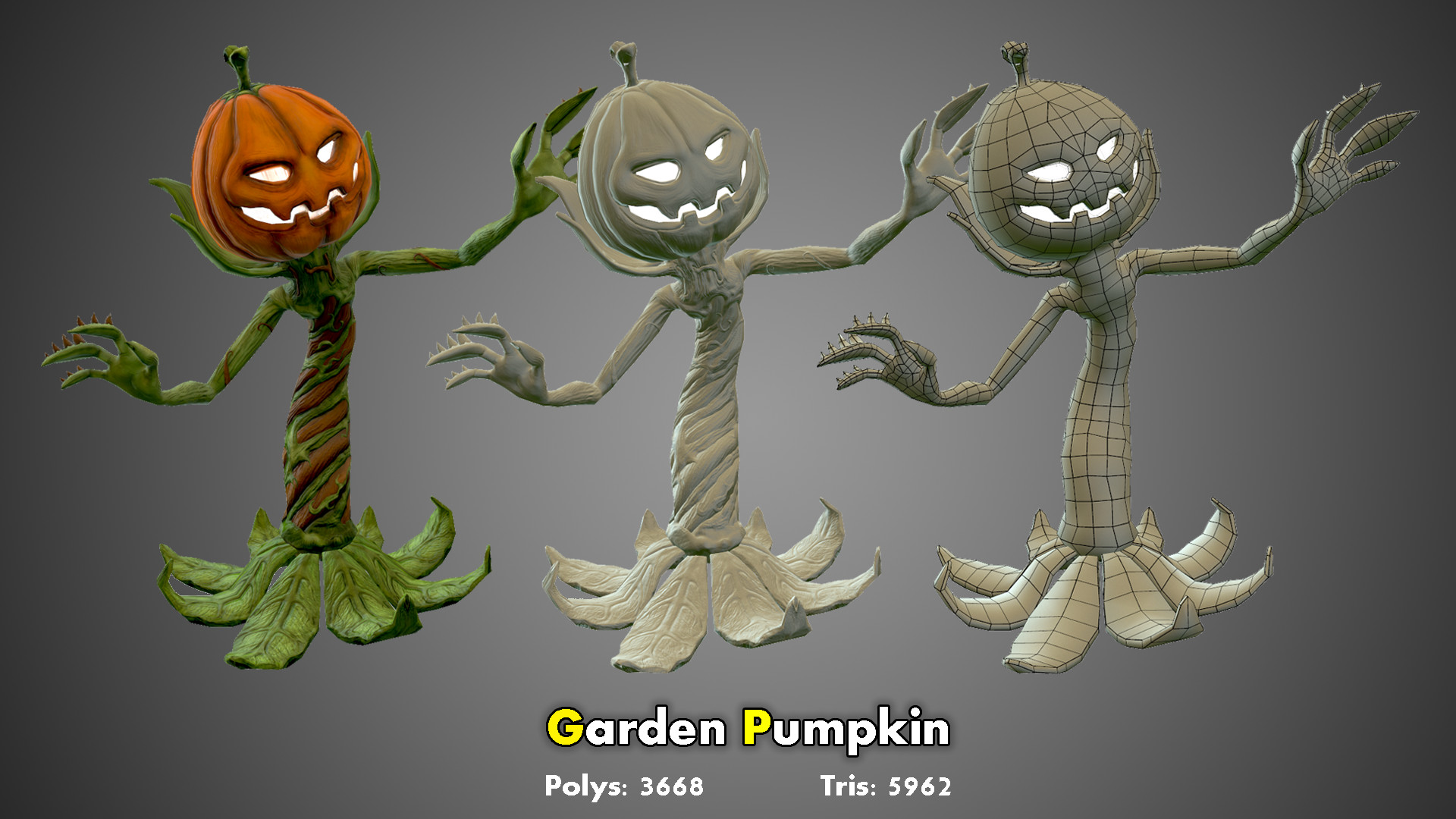 Artstation Garden Pumpkin Animated Evgeny Korchuganov