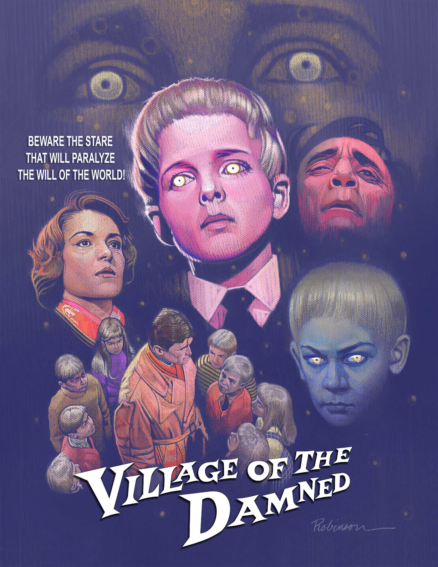 Artstation Village Of The Damned 1960 Tribute Poster David Robinson