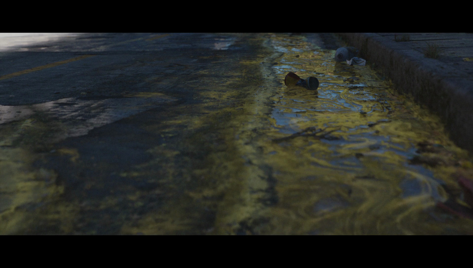 Yellow drain, screenshot from cinematic, beside the concept I was responsible for creating a texture mask of the main flow.