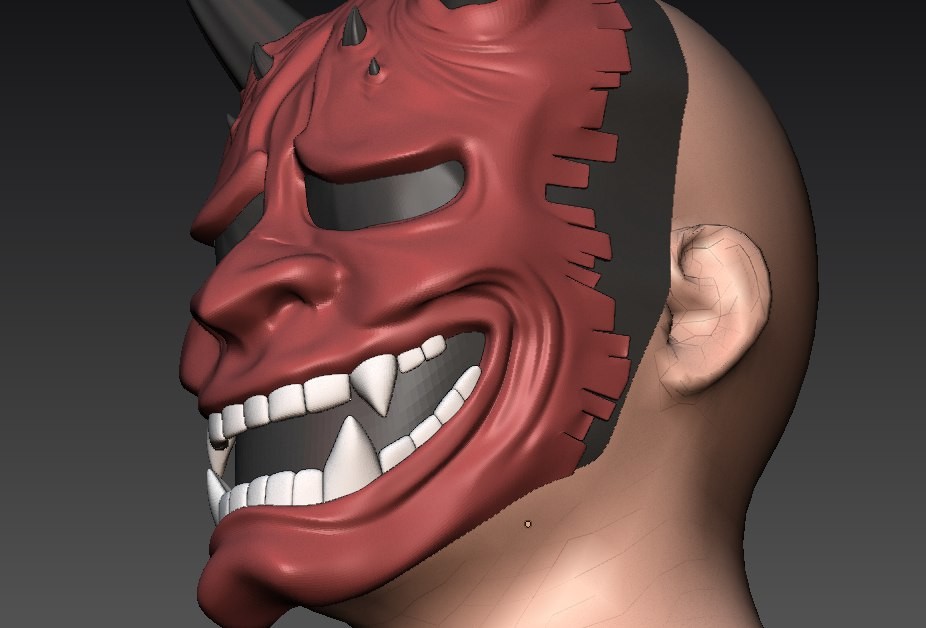 Artstation Japanese Hannya Mask Ruslan Asanov