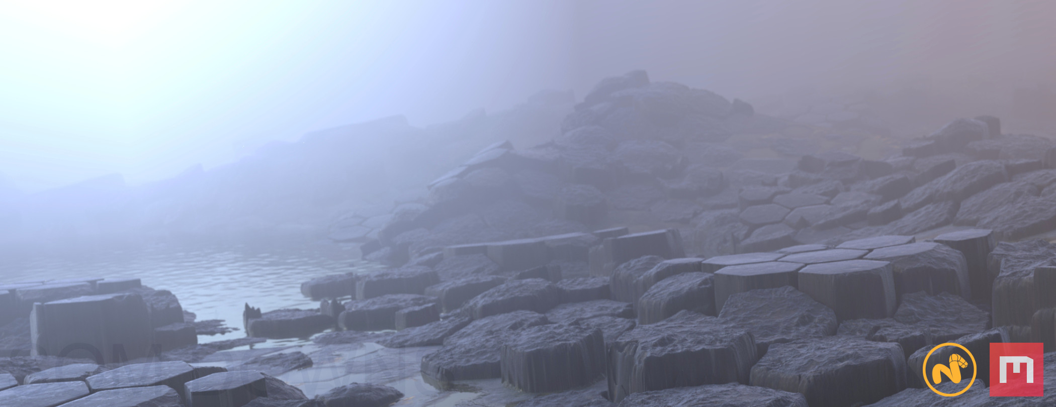 Giant's Causeway - Pentagon Steps Material - Tiling over Terrain