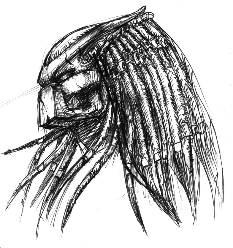 predator drawings art