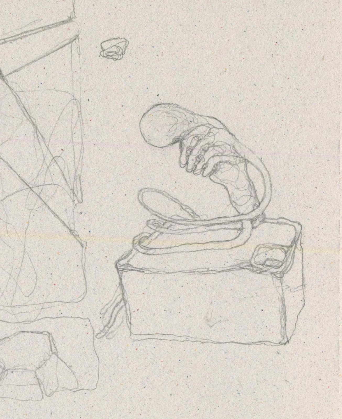 Sketchbook thumnail. Here the creature was sitting on something vaguely looking like a canister. That's where the "tar" part of the title originated.