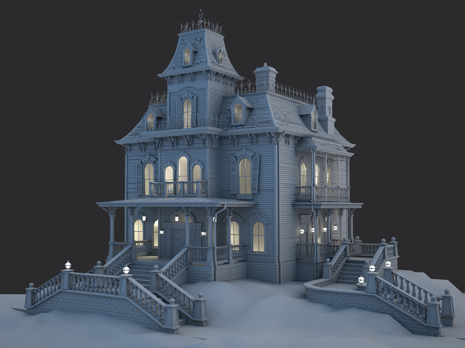 Artstation Phantom Manor Disneyland Paris Ambre F Oceane