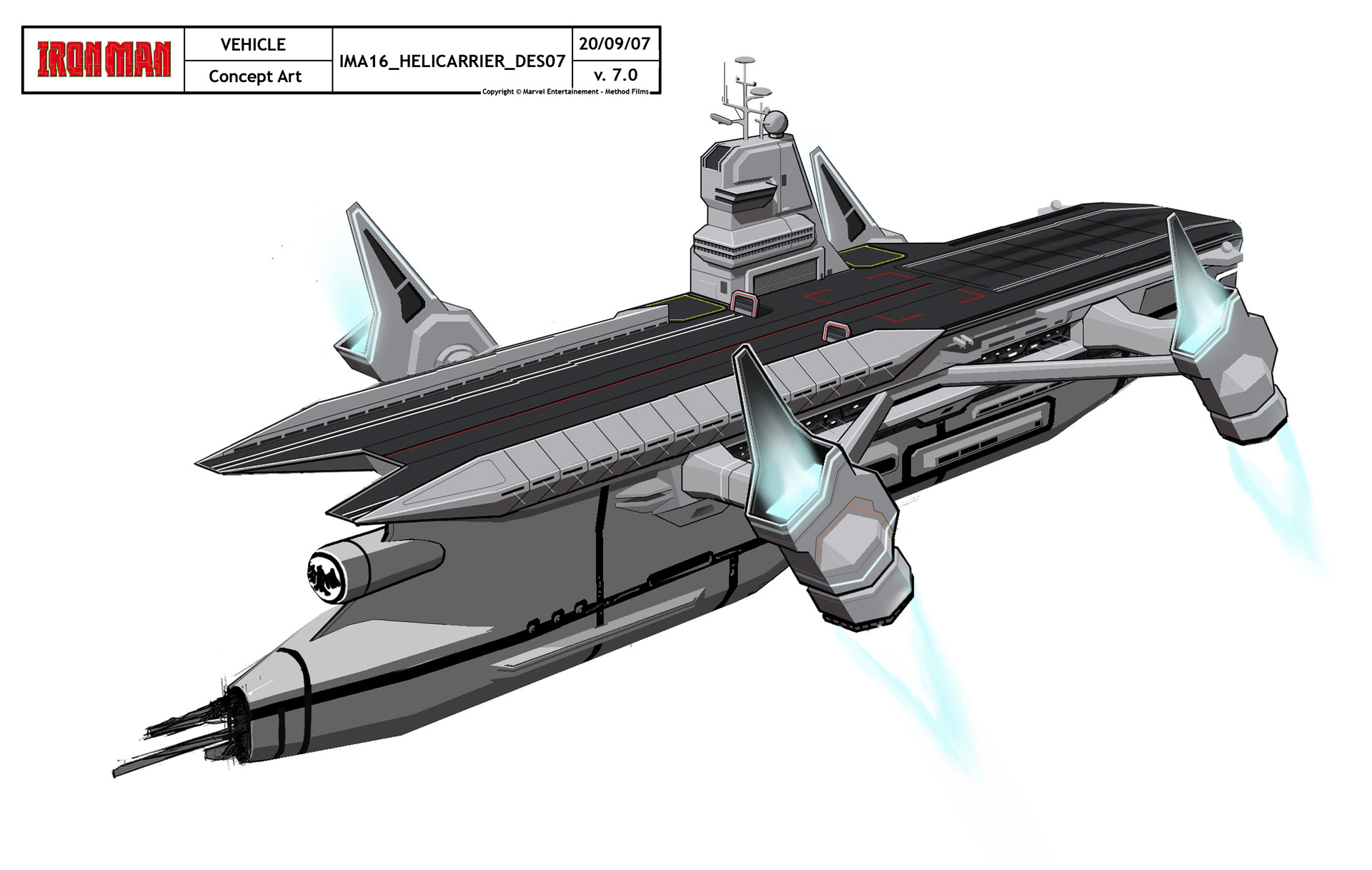 Helicarrier Concept Art From Theavengers Concept Art Concept - Gambaran