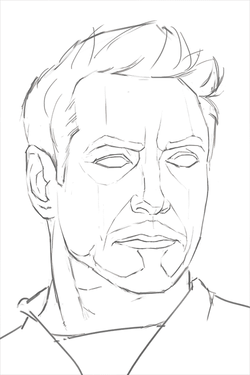 My Tony Stark Drawings - Pencil portrait - Tony Stark (Infinity War) -  Wattpad