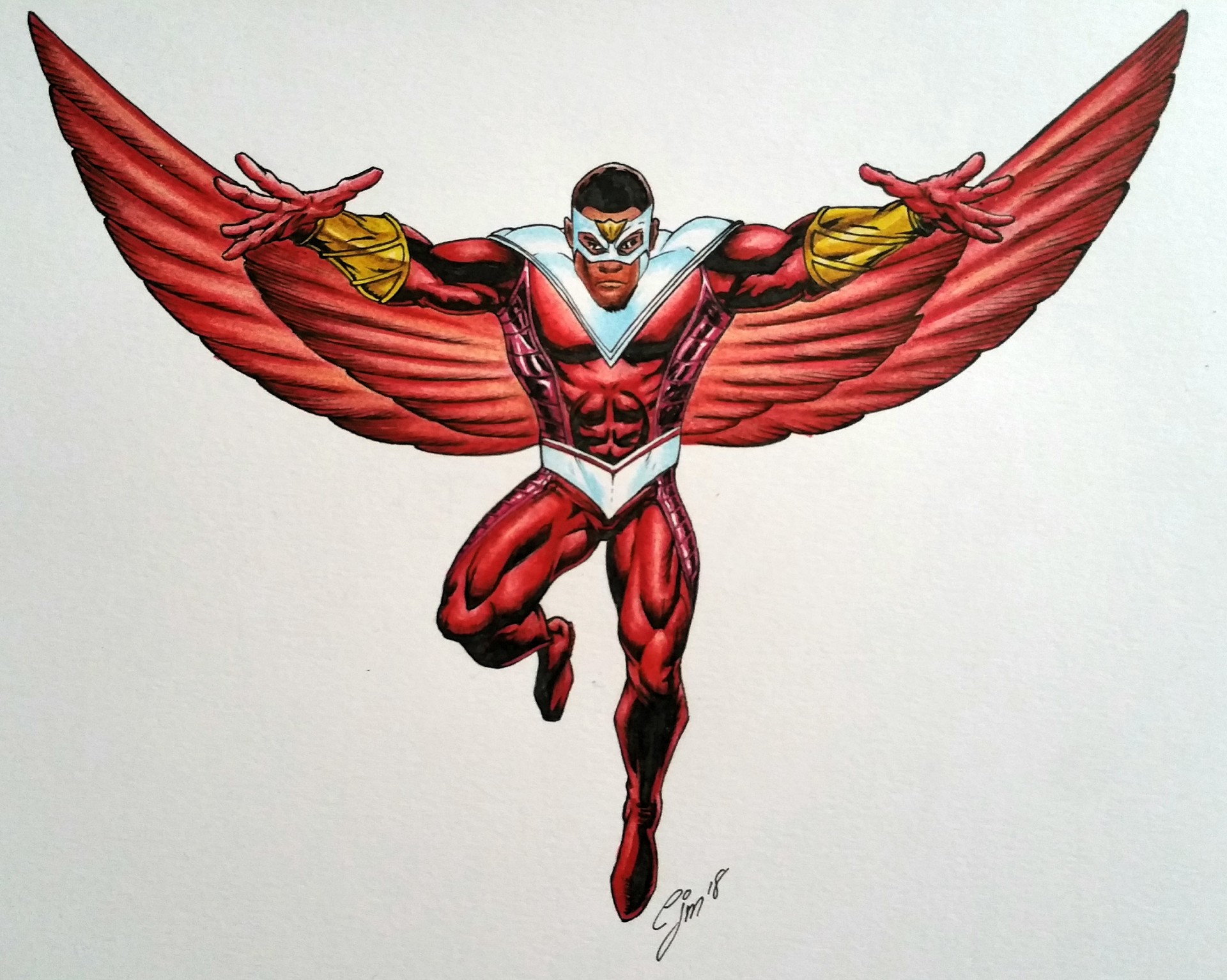 falcon drawing marvel