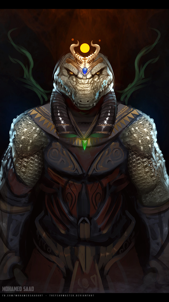Egyptian God Sobek By Mohamed Saad Imaginarymythology