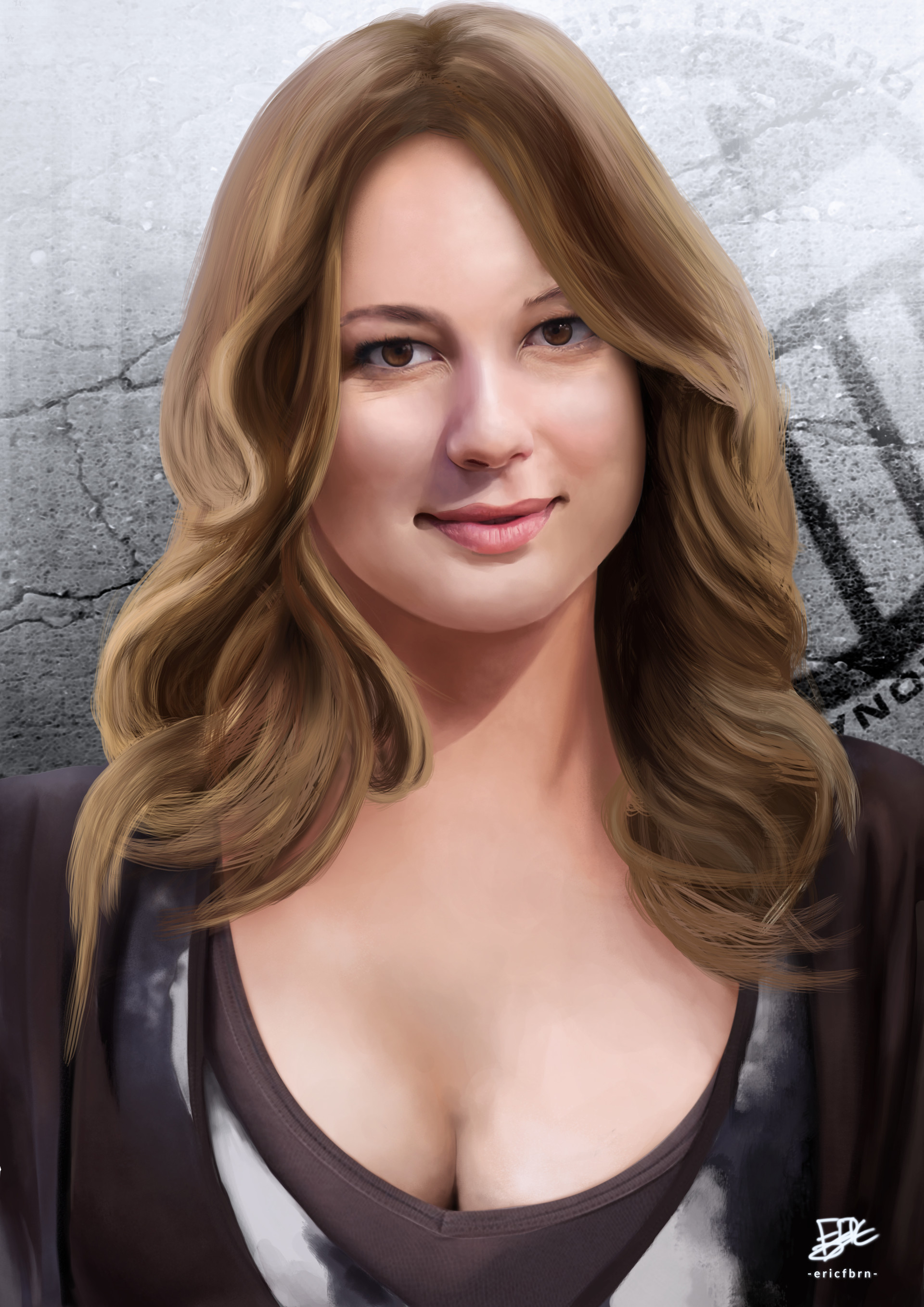Artstation Agent 13 Sharon Carter Emily Vancamp Realistic Art Eric Febrian