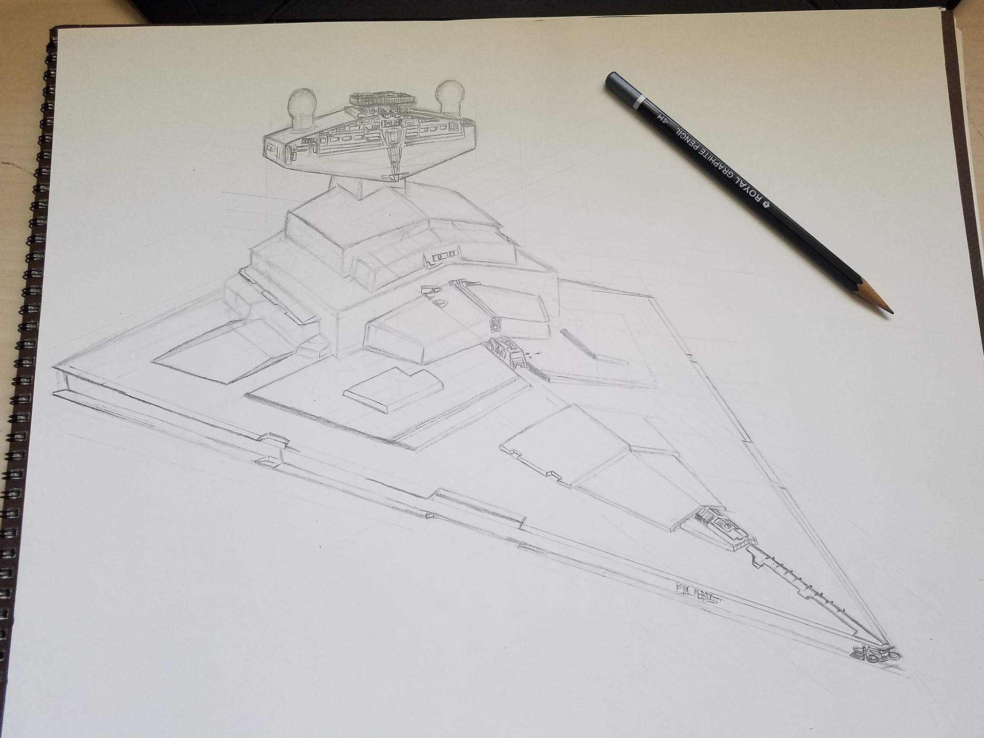 Imperial star deals destroyer drawing