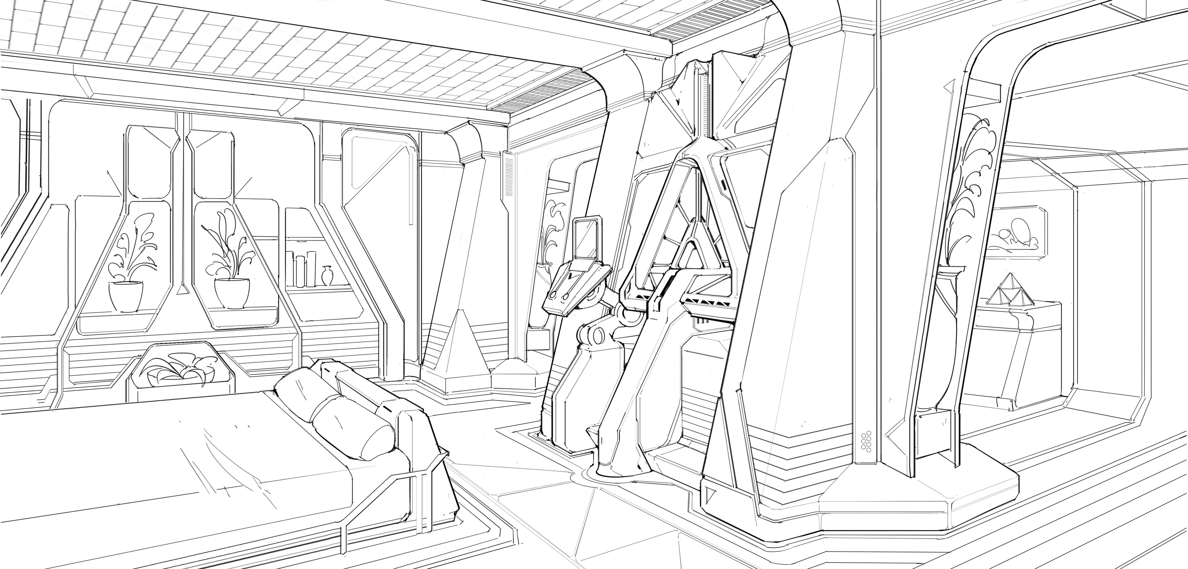 Bedroom with Communication Point