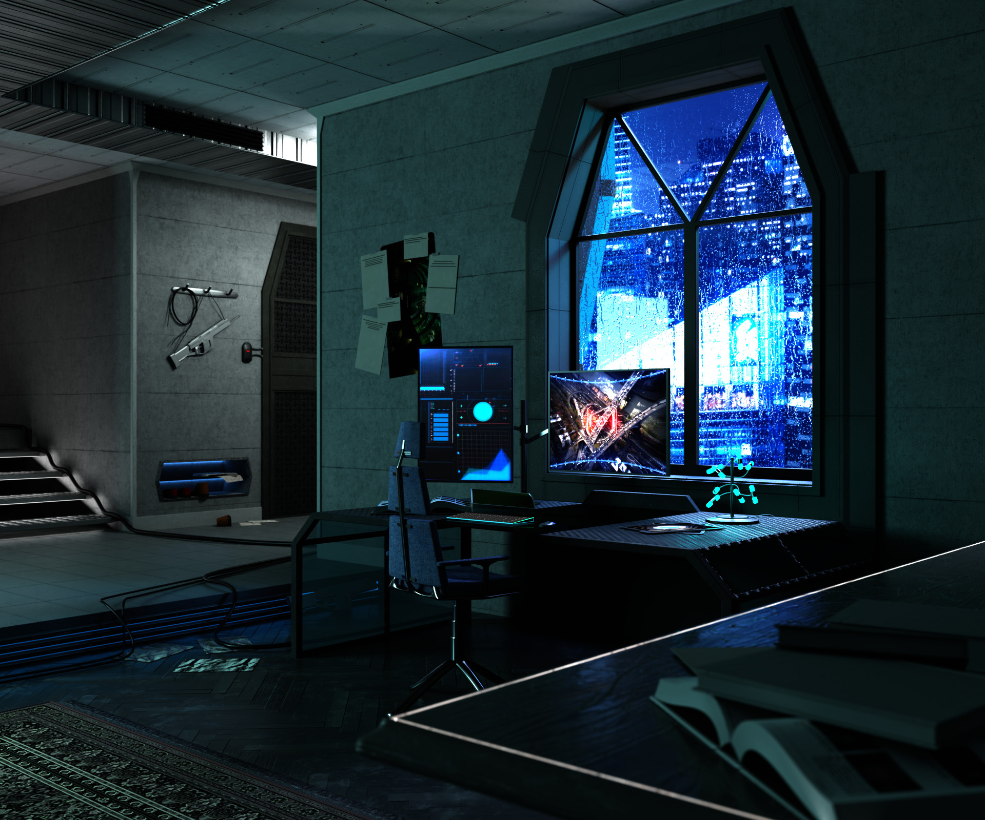Artstation Sci Fi Cyberpunk Apartment Rowan Godwin