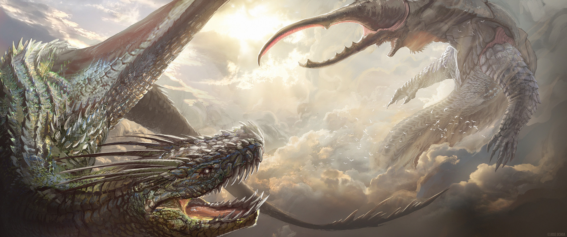 Artstation Dragon Fight Jose Ochoa