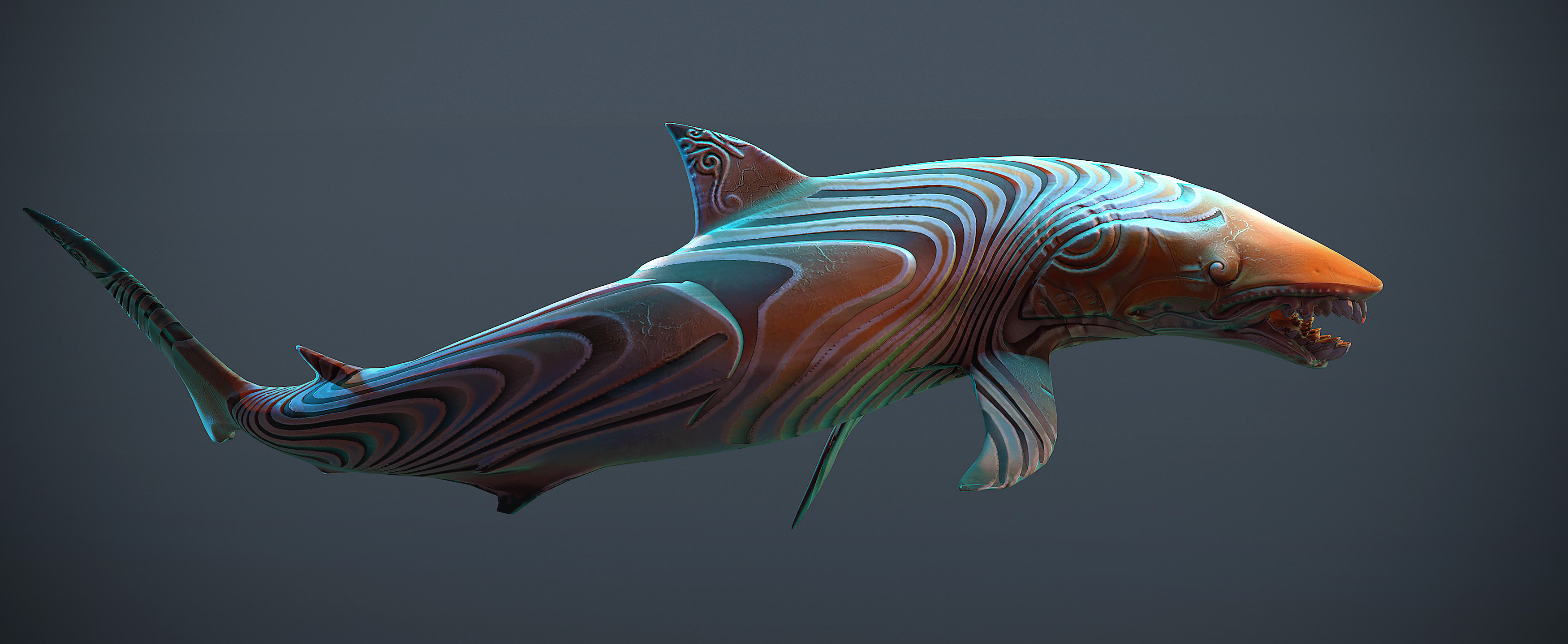Tyler Smith - Demon Shark Sketch