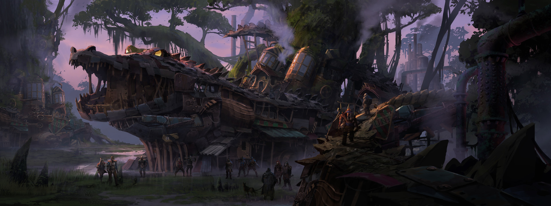 Kalle Swamp Steampunk Town See more ideas about steampunk, concept art, steampunk art. kalle