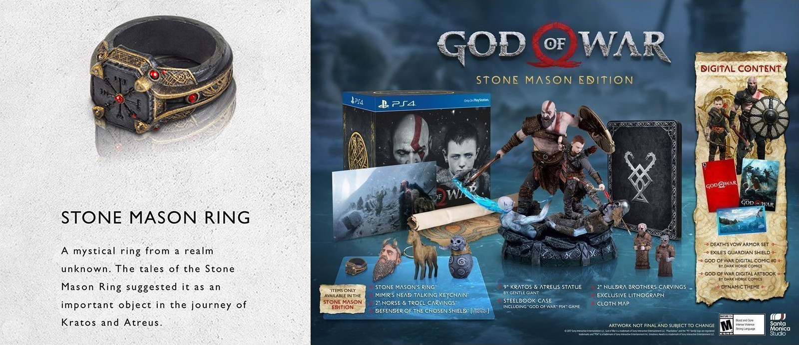 God of War Stone Mason Edition with physical ring