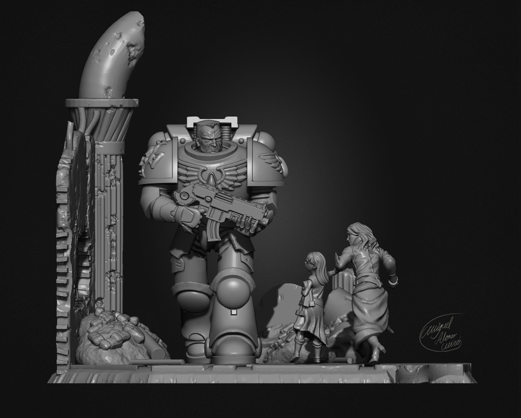 Artstation Space Marine Miguel Alonso Miro
