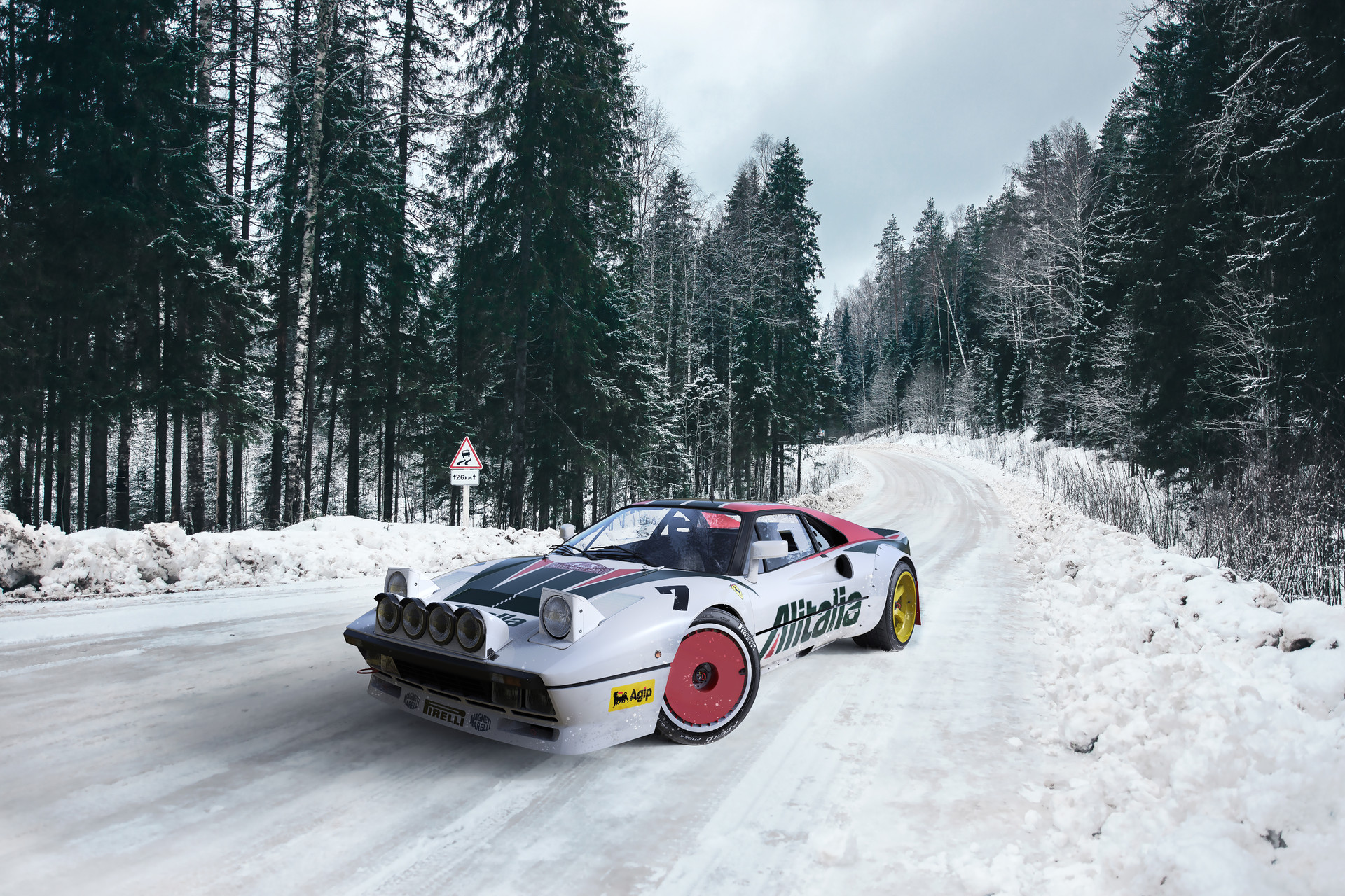 ArtStation , Ferrari GTO 288 Rally Concept, Federico Zimbaldi