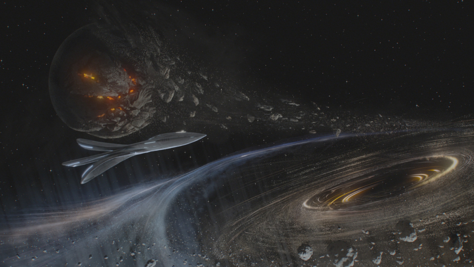Orville: Opening Credits, Planet -
Planet and black hole created with Photoshop and Modo