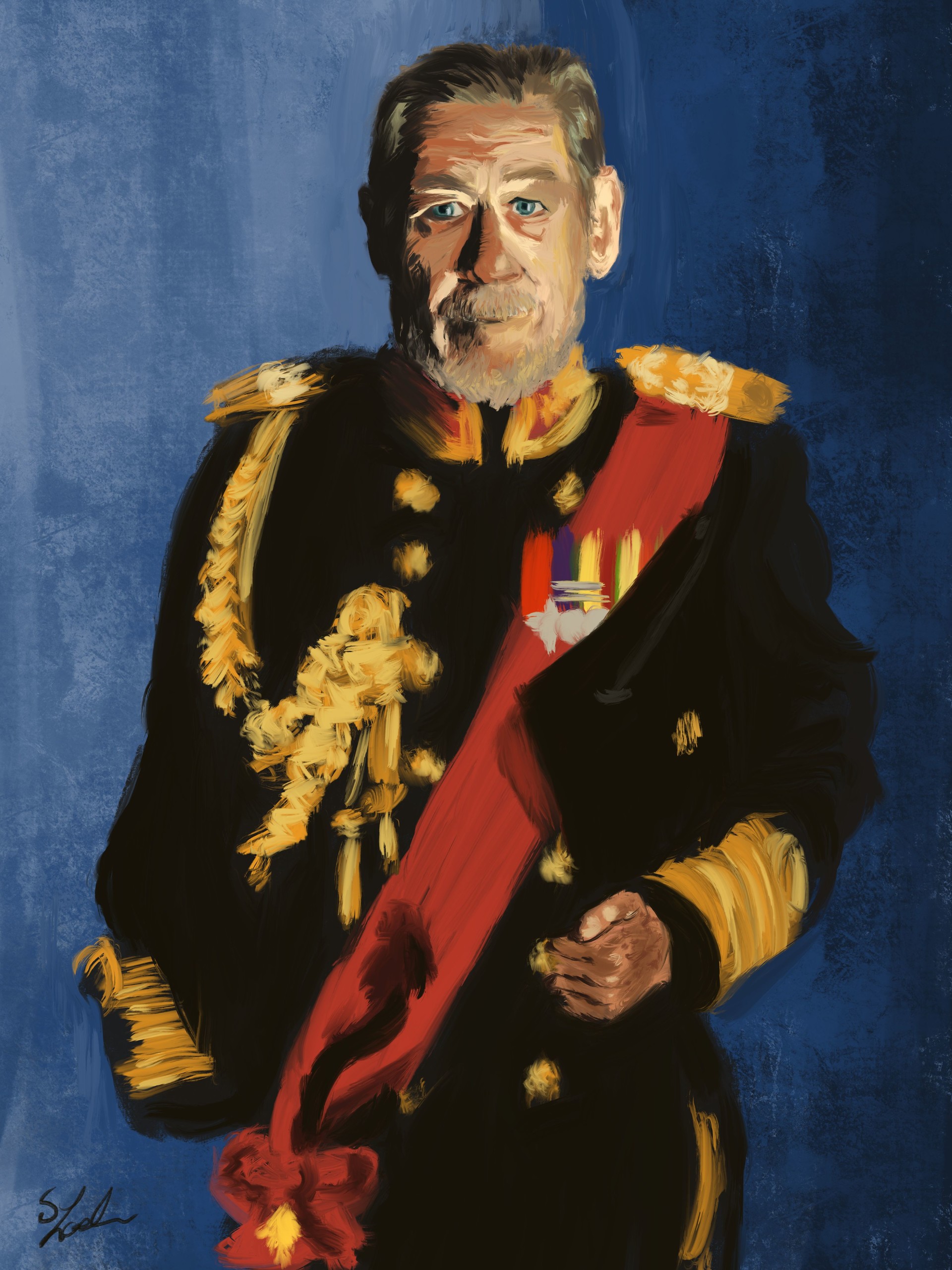 Artstation Sir Ian Mckellen As King Lear Stephen Loeh