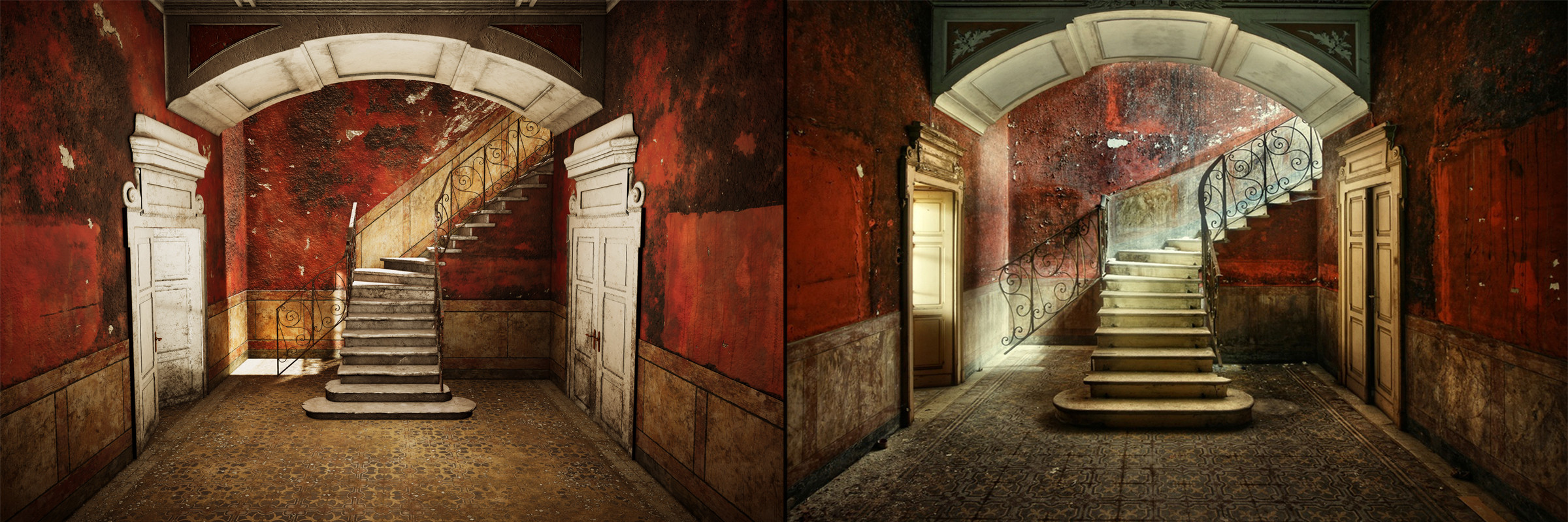 Comparision between final shot (left) and reference picture (right)