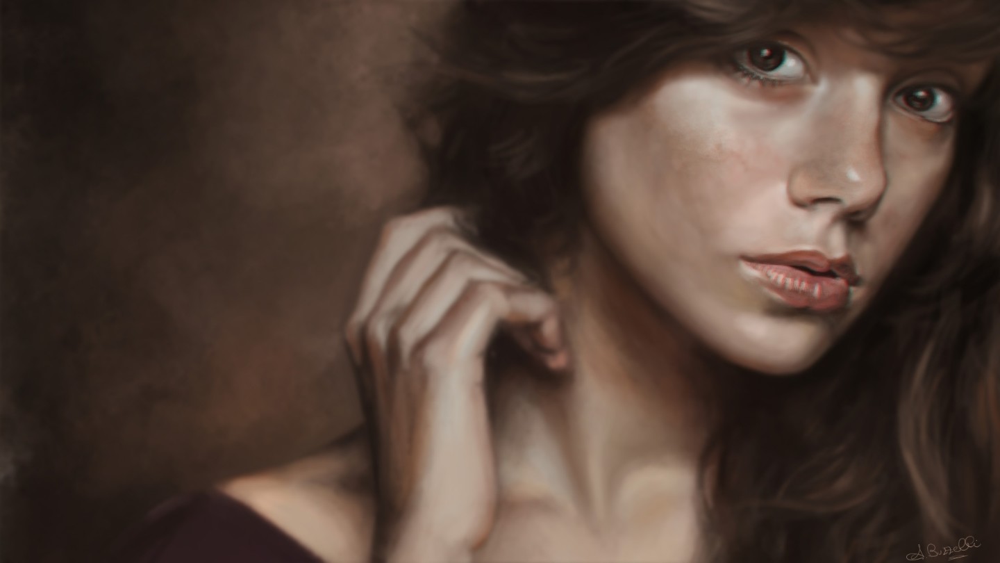 Artstation Female Face Study Andrea Buzzelli