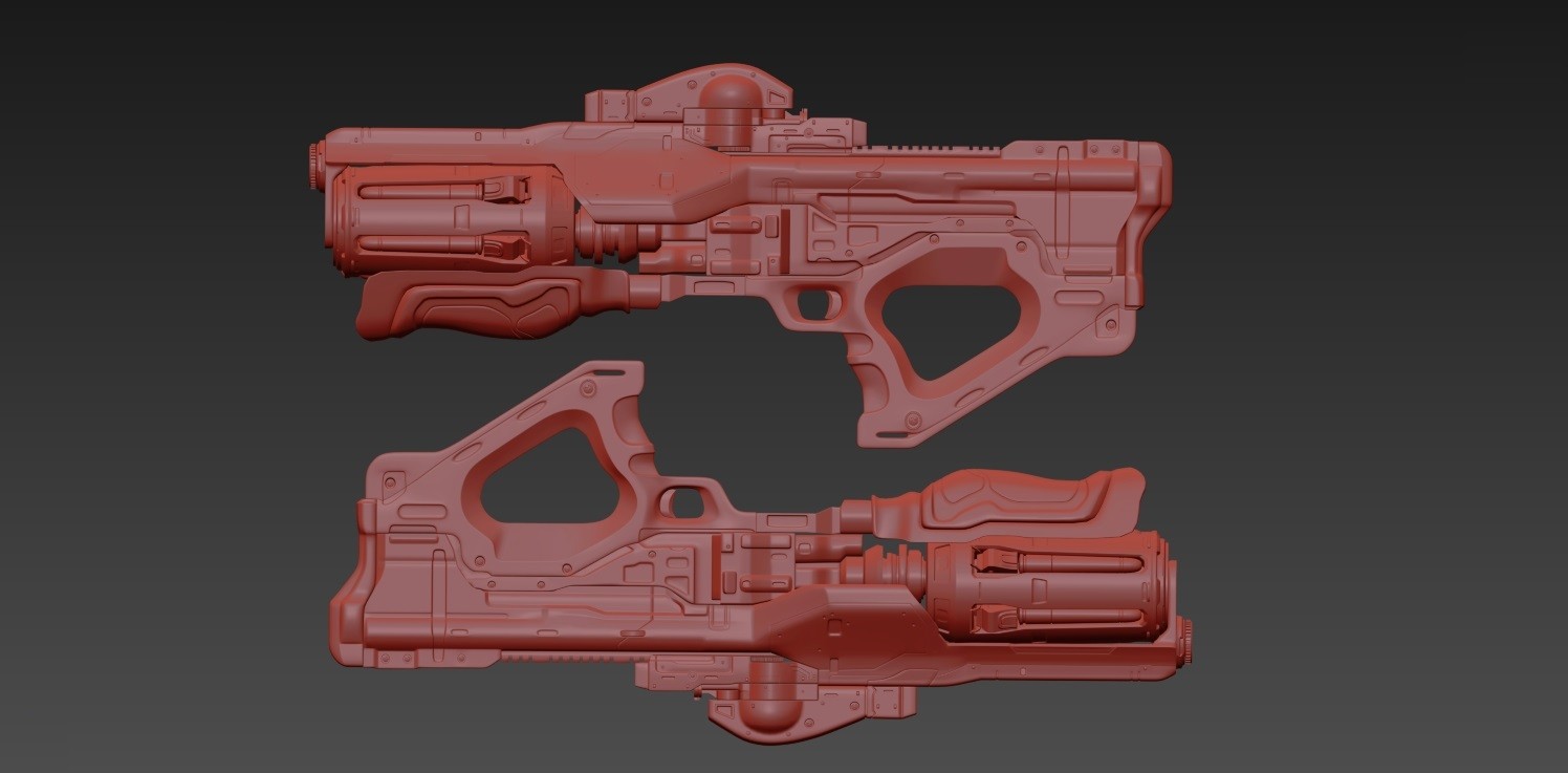 Artstation Gun Sci Fi Gustavo Anghinoni
