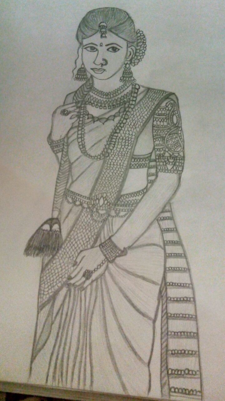 Artstation Pencil Sketch Meghana Paramesh